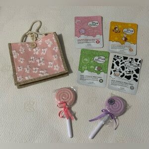 ✨New✨ Self Care Bundle: 4 Face Masks, 2 Pedicure Tools & 1 Small Tote Bag